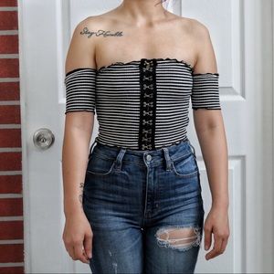 Charlottes Russe Off The Shoulder Crop Top ✨